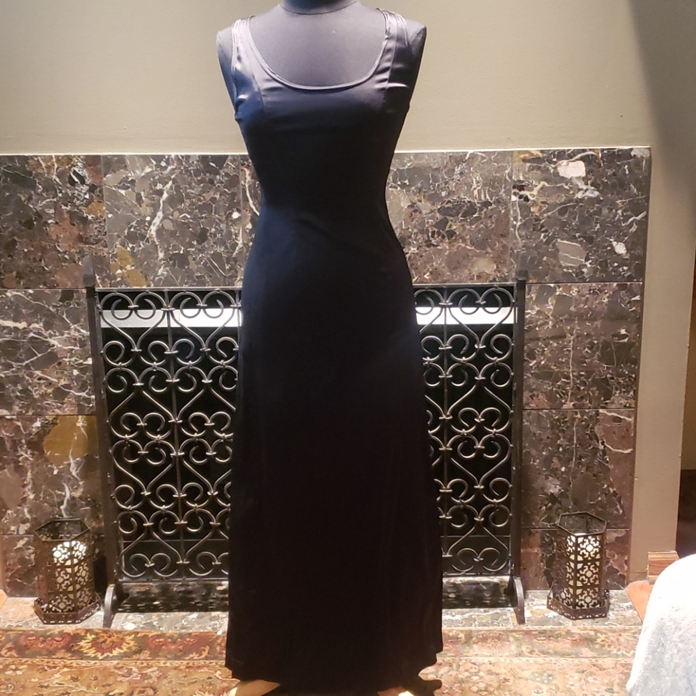 Long satin/spandex dress